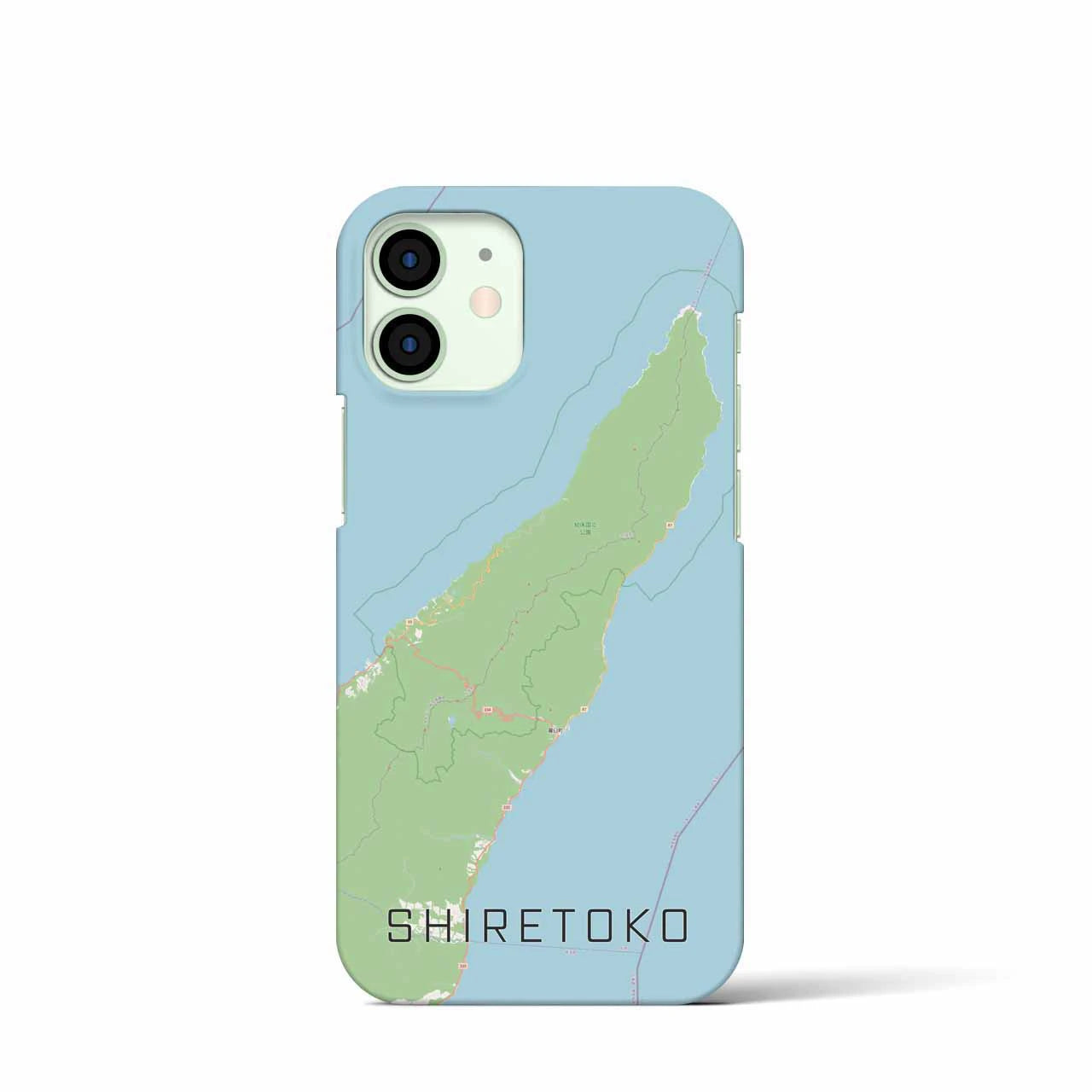 【知床(北海道)】地図柄iPhoneケース(バックカバータイプ)