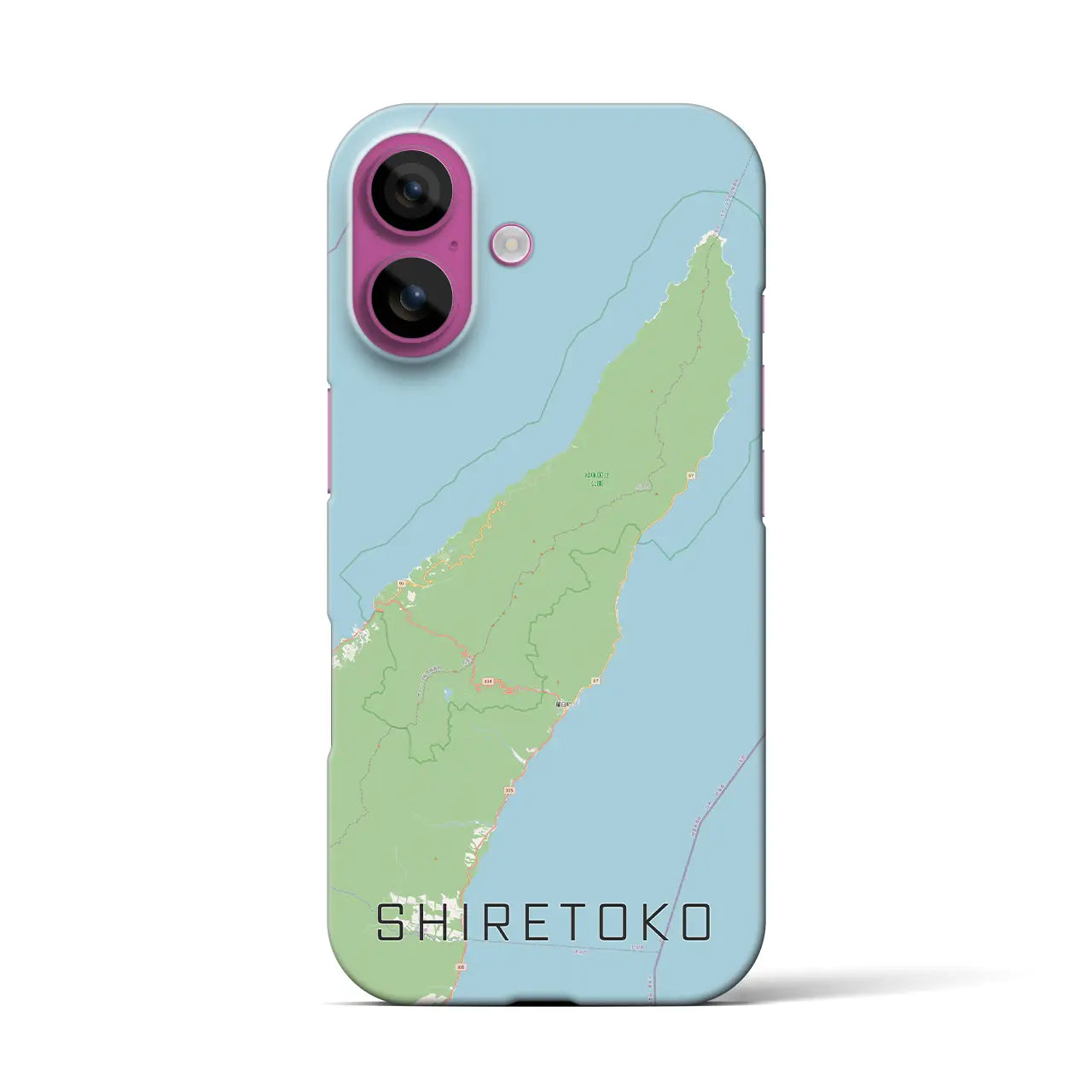 【知床(北海道)】地図柄iPhoneケース(バックカバータイプ)