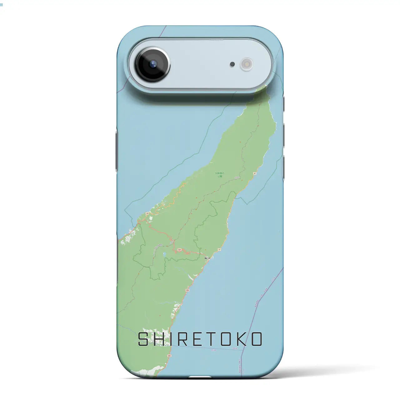 【知床(北海道)】地図柄iPhoneケース(バックカバータイプ)