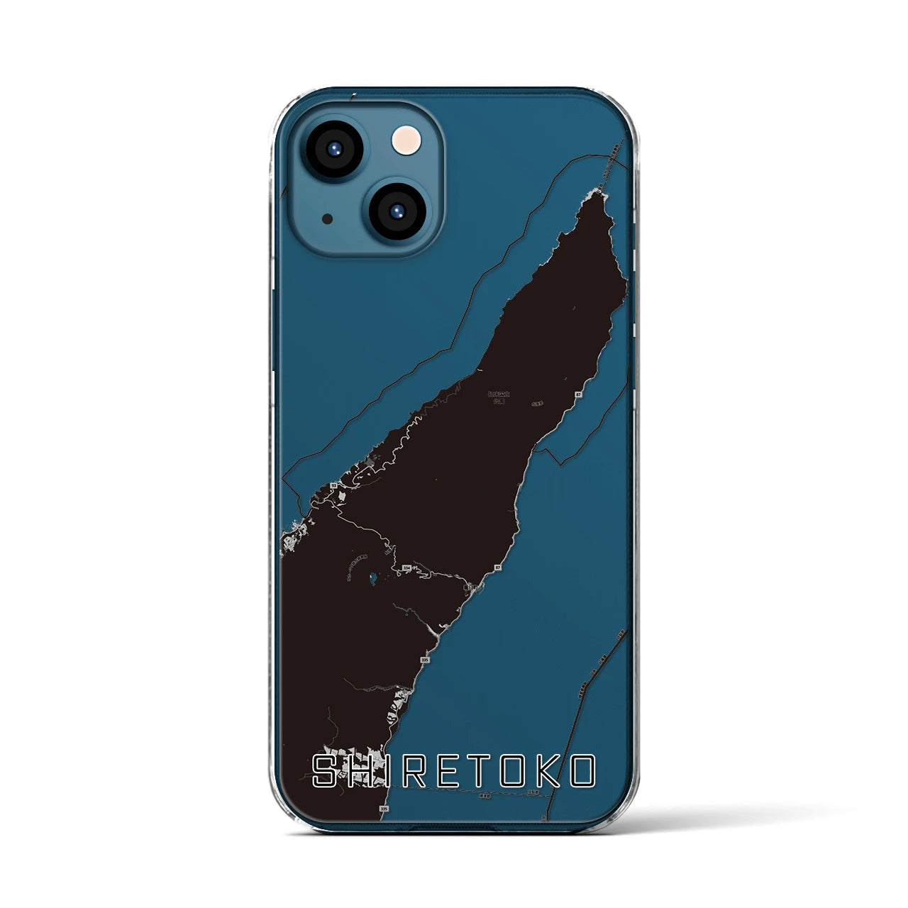 【知床(北海道)】地図柄iPhoneケース(クリアタイプ)