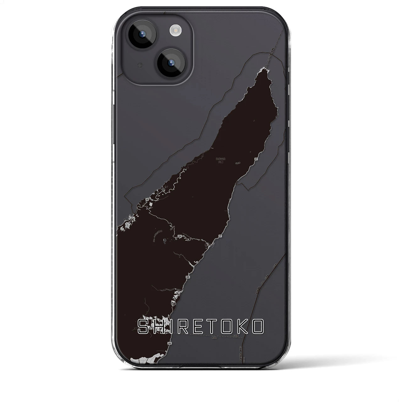 【知床(北海道)】地図柄iPhoneケース(クリアタイプ)
