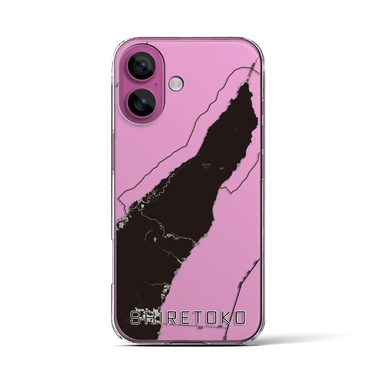 【知床(北海道)】地図柄iPhoneケース(クリアタイプ)