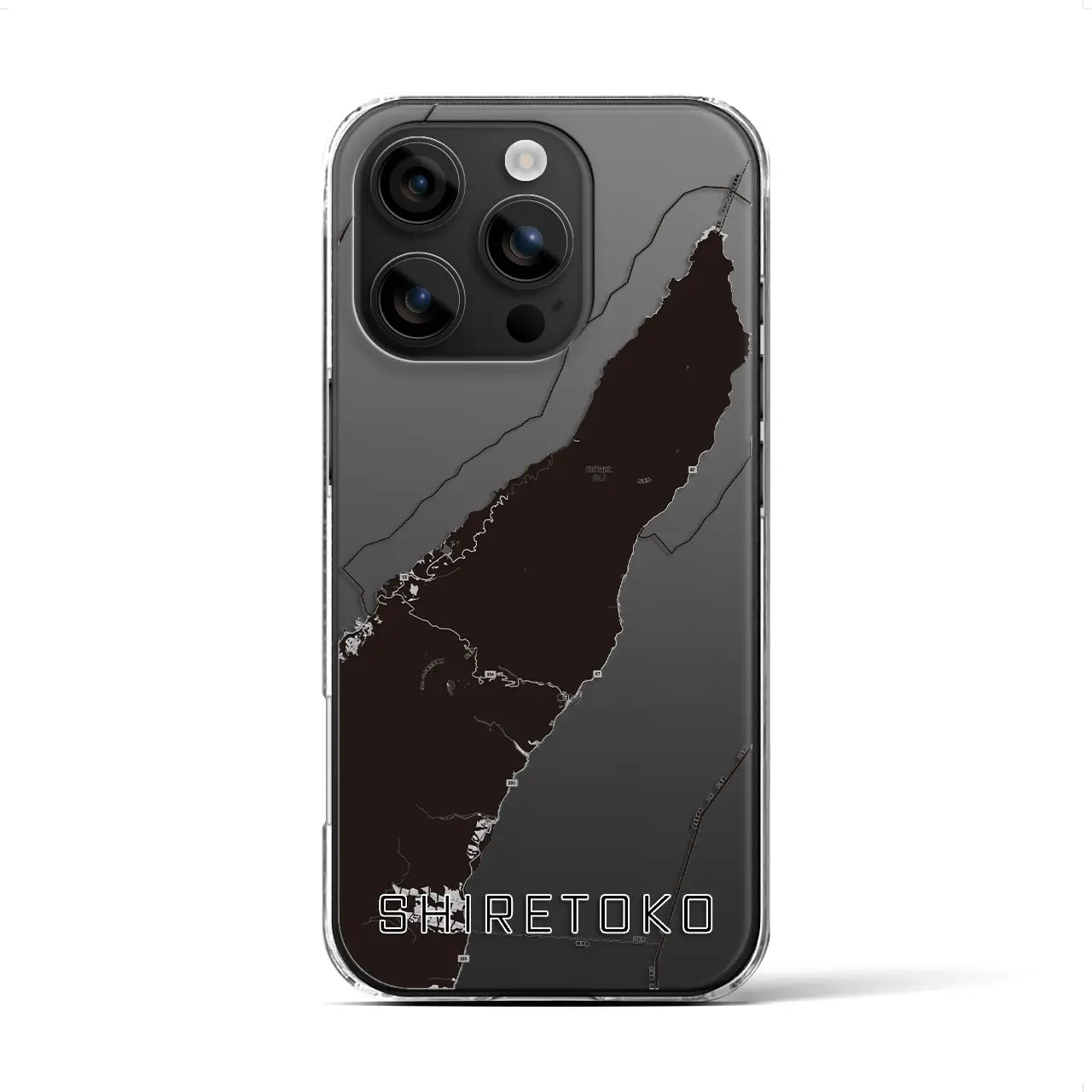 【知床(北海道)】地図柄iPhoneケース(クリアタイプ)