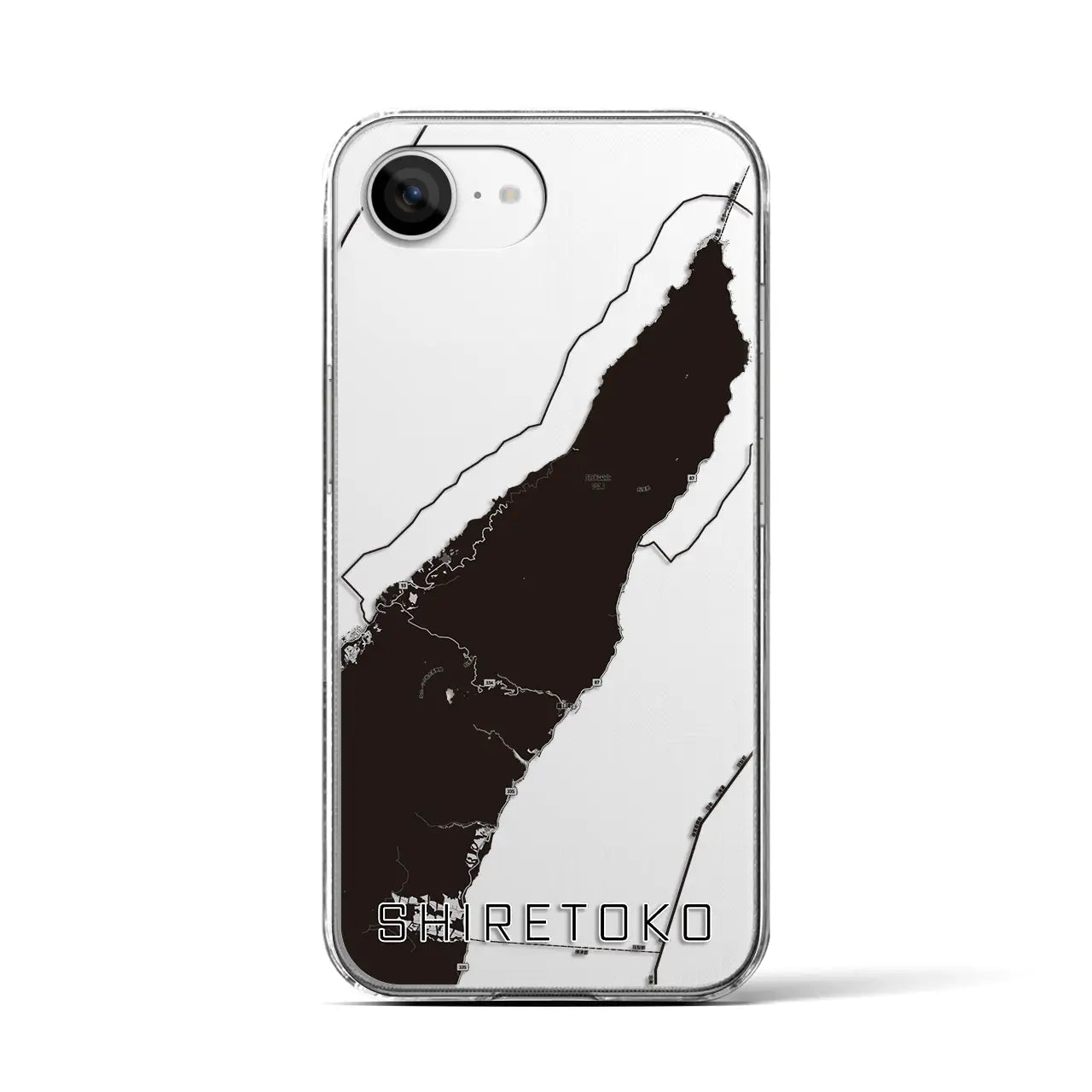 【知床(北海道)】地図柄iPhoneケース(クリアタイプ)