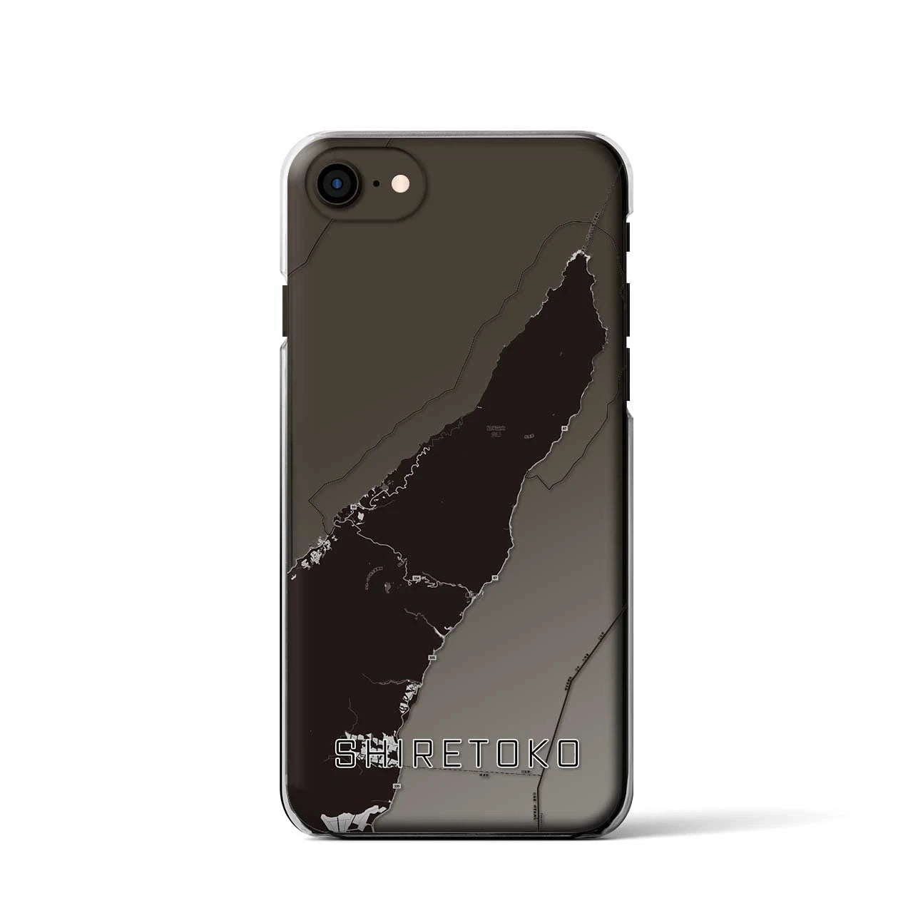 【知床(北海道)】地図柄iPhoneケース(クリアタイプ)