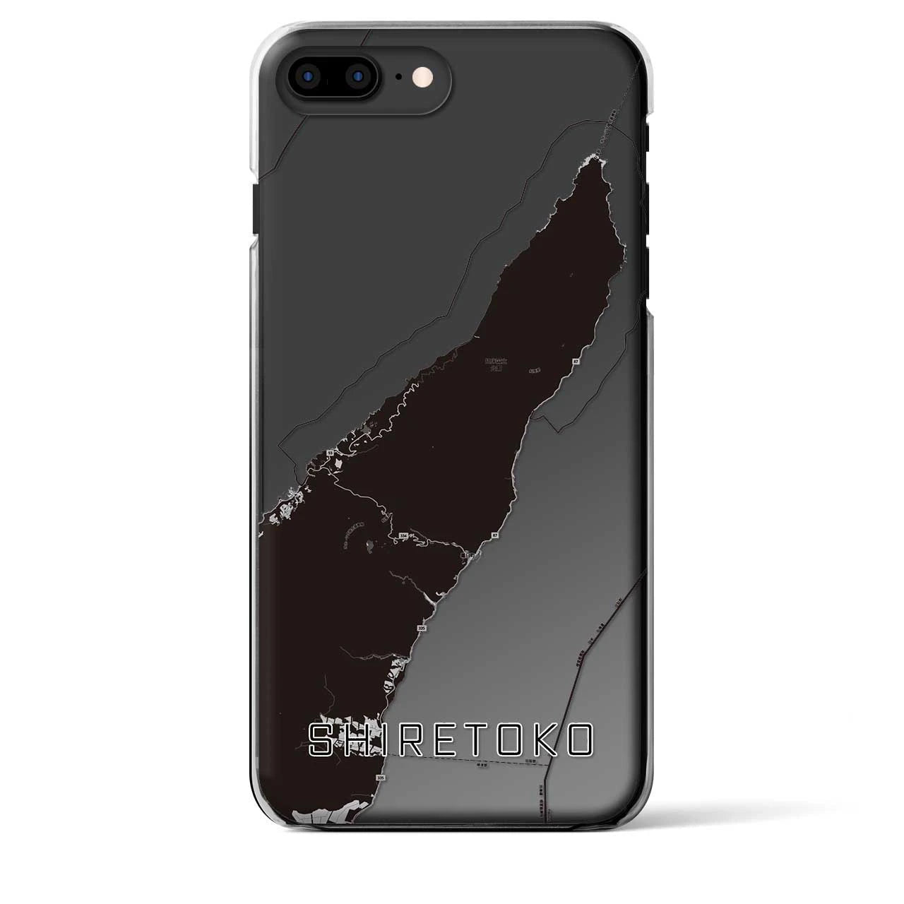 【知床(北海道)】地図柄iPhoneケース(クリアタイプ)