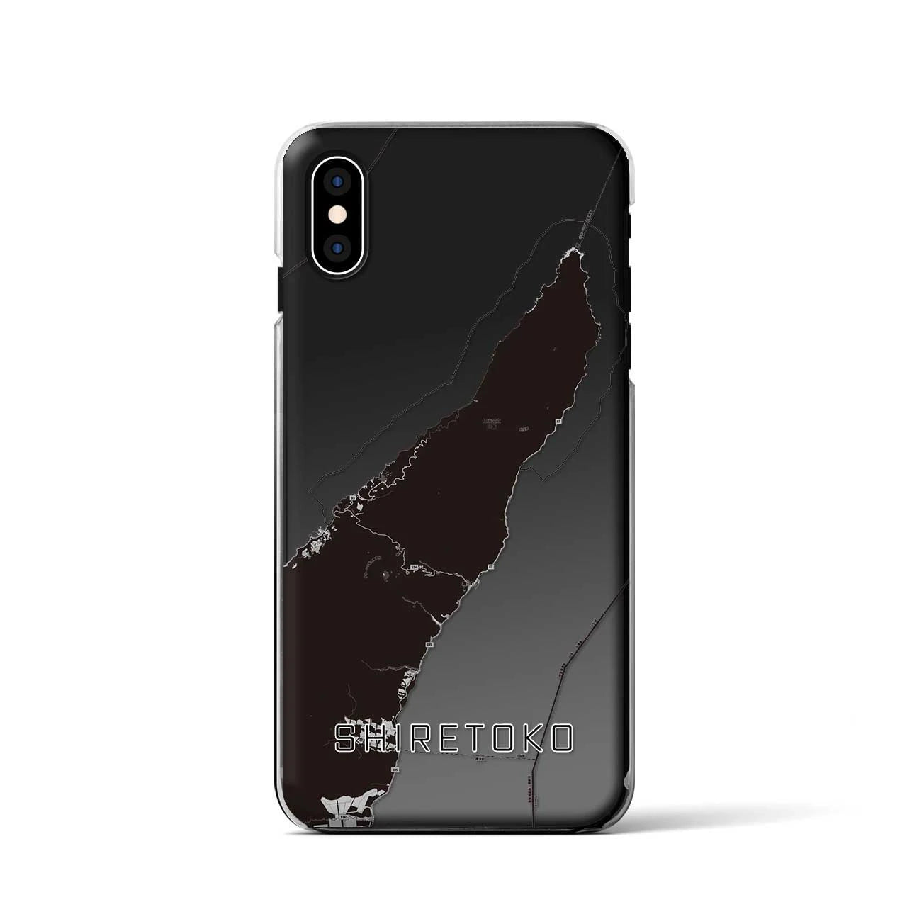 【知床(北海道)】地図柄iPhoneケース(クリアタイプ)