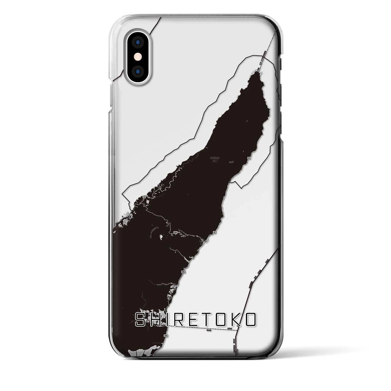 【知床(北海道)】地図柄iPhoneケース(クリアタイプ)