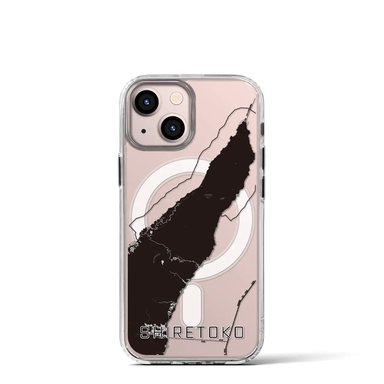【知床(北海道)】地図柄iPhoneケース(MagSafeタイプ)