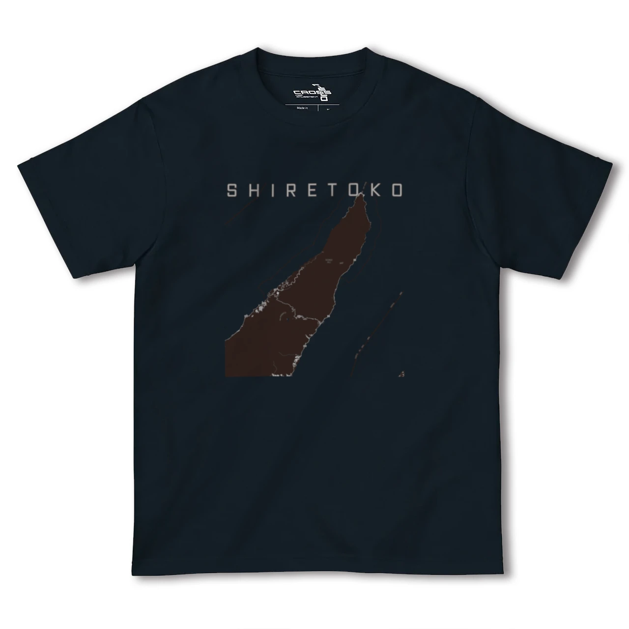 【知床(北海道)】地図柄ヘビーウェイトTシャツ
