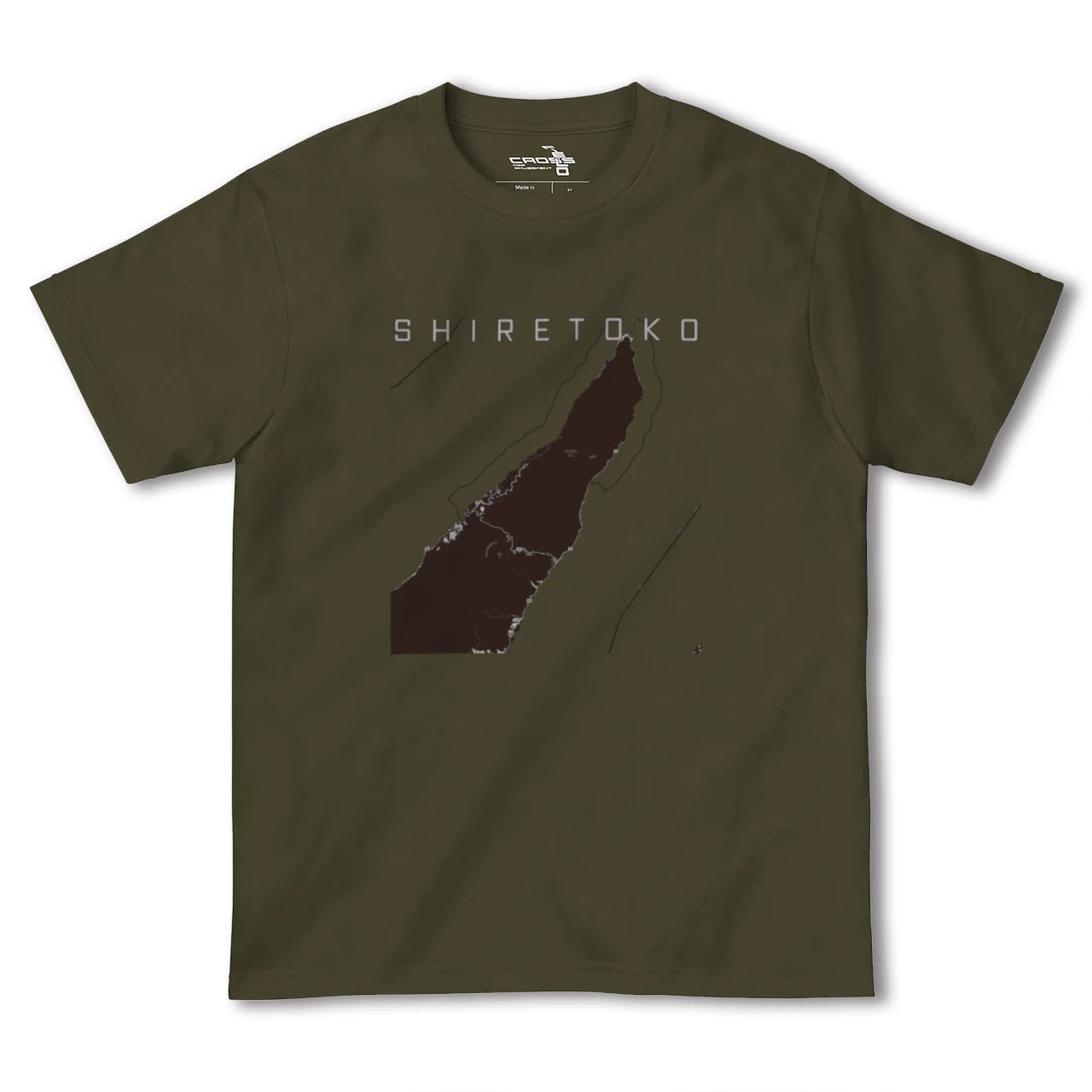 【知床(北海道)】地図柄ヘビーウェイトTシャツ