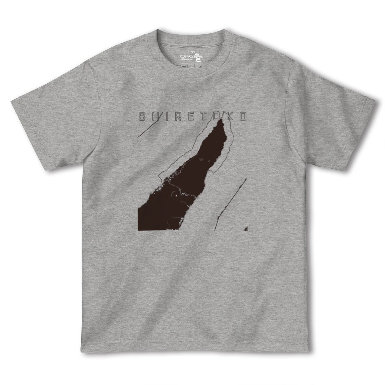 【知床(北海道)】地図柄ヘビーウェイトTシャツ