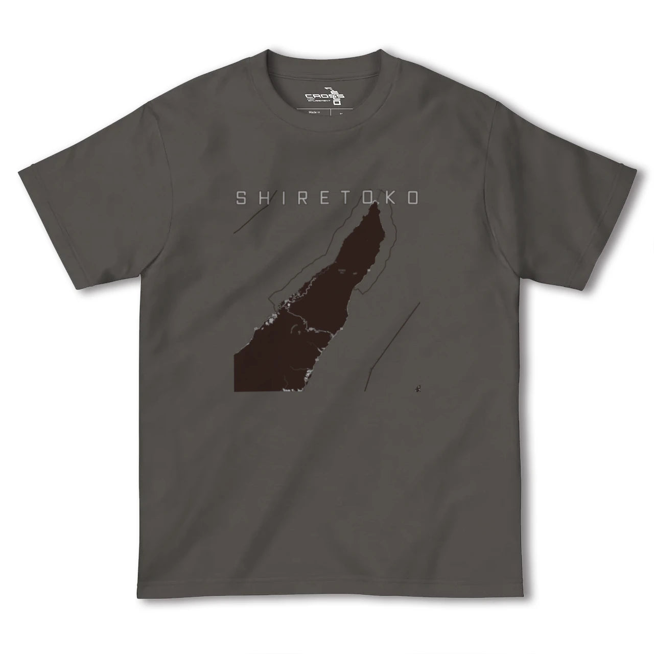 【知床(北海道)】地図柄ヘビーウェイトTシャツ