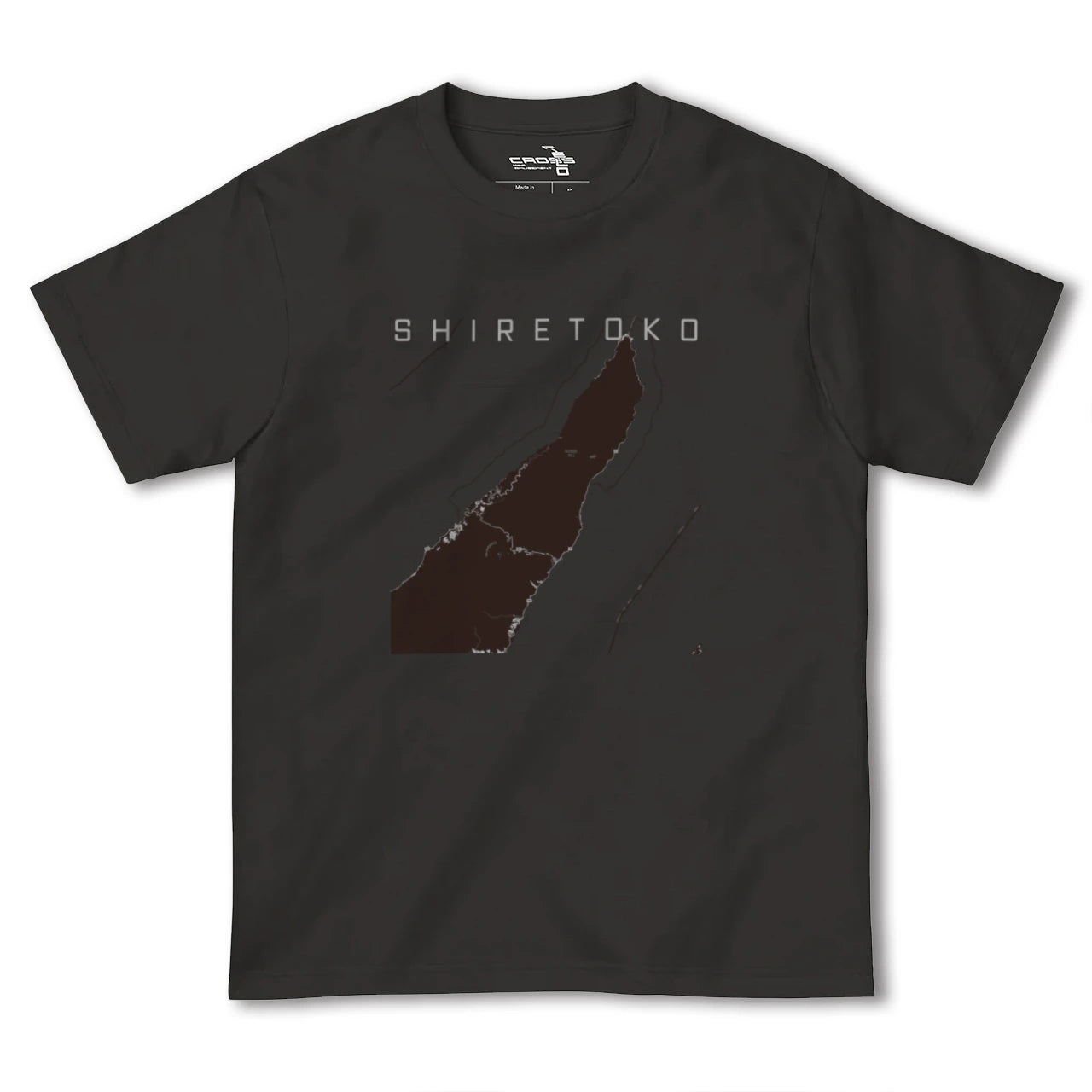 【知床(北海道)】地図柄ヘビーウェイトTシャツ