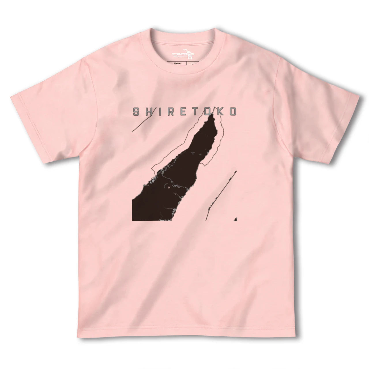 【知床(北海道)】地図柄ヘビーウェイトTシャツ