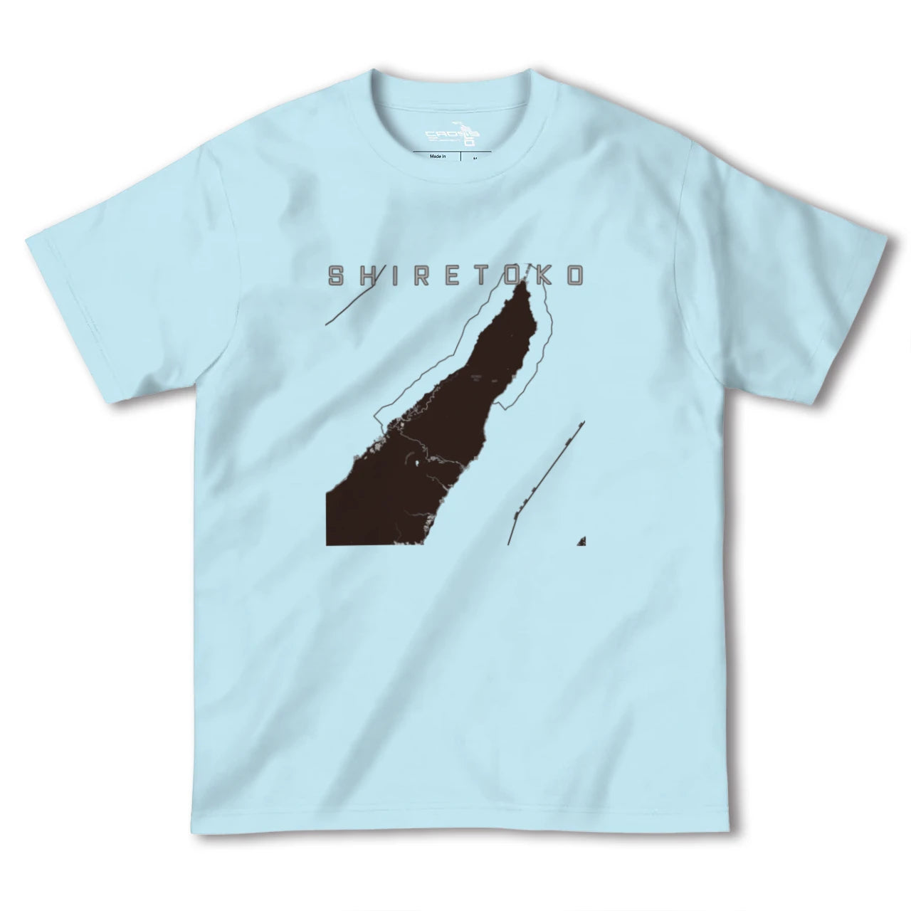 【知床(北海道)】地図柄ヘビーウェイトTシャツ