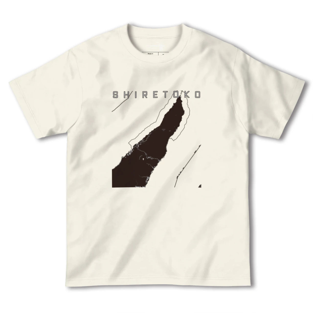 【知床(北海道)】地図柄ヘビーウェイトTシャツ