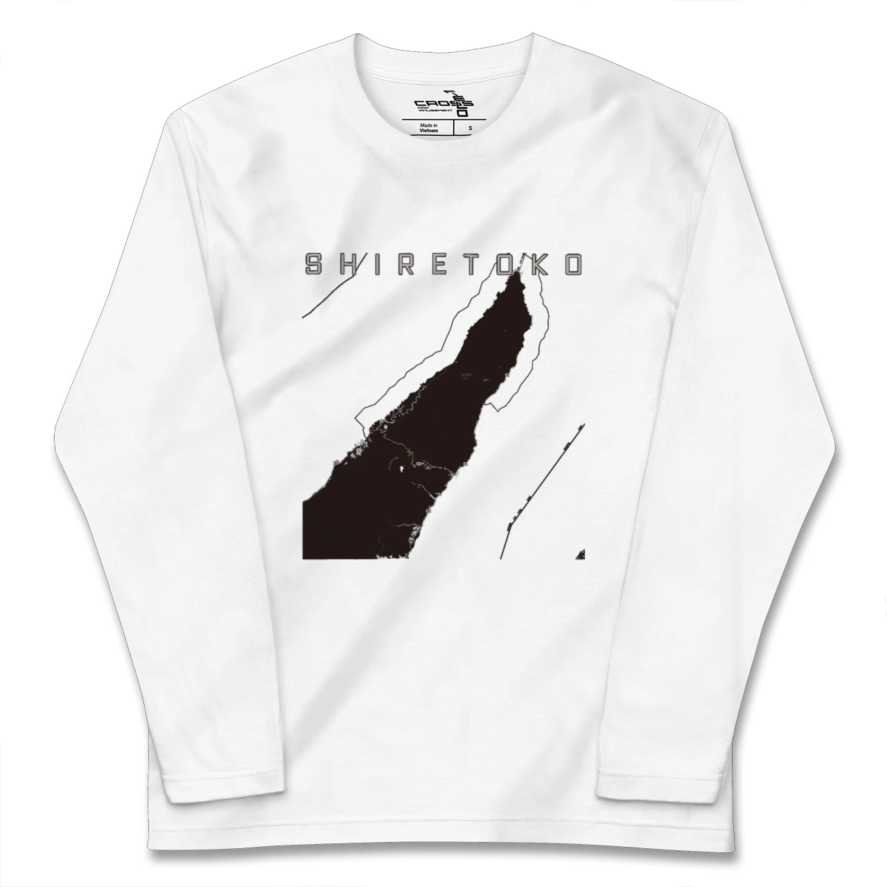 【知床(北海道)】地図柄ロングスリーブTシャツ