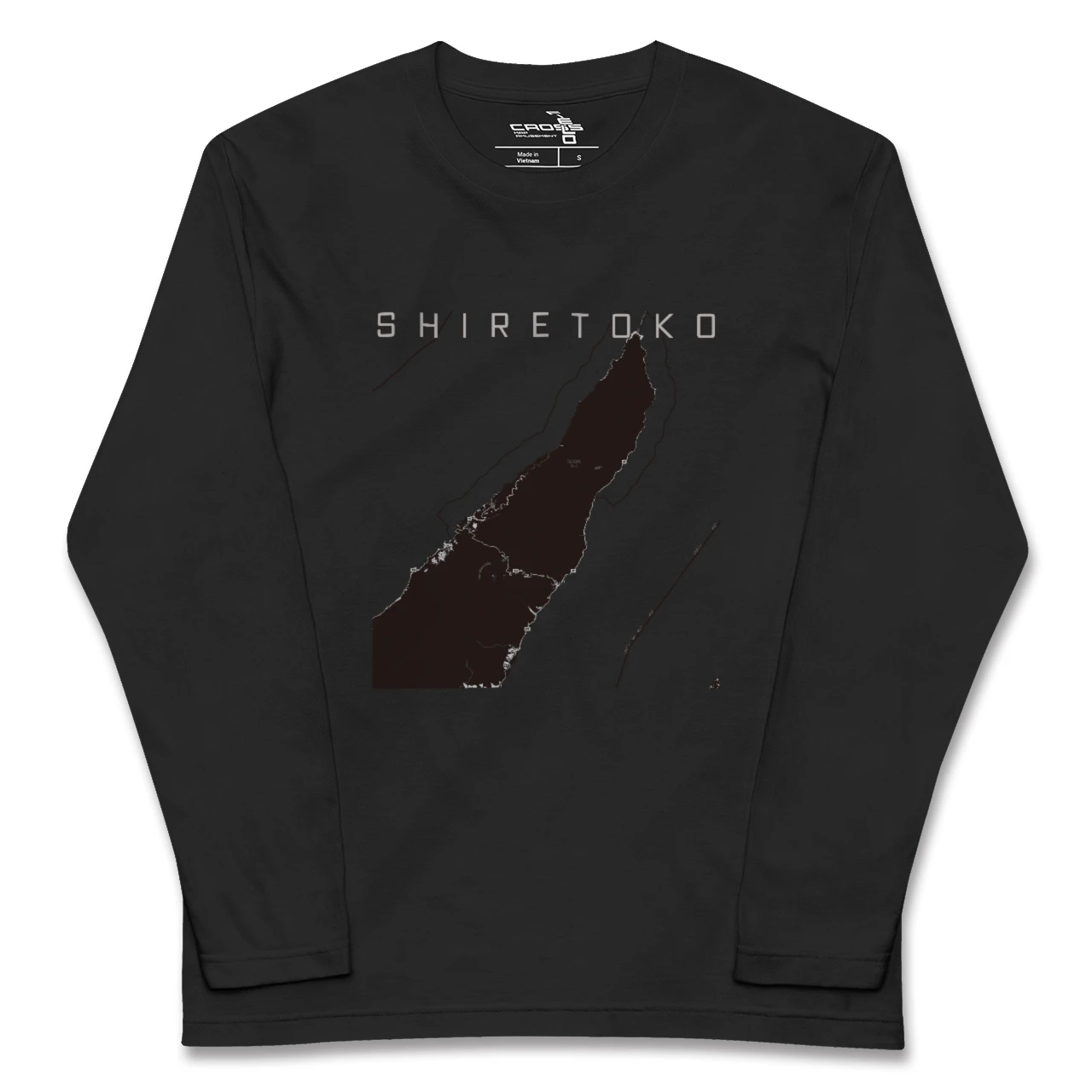 【知床(北海道)】地図柄ロングスリーブTシャツ