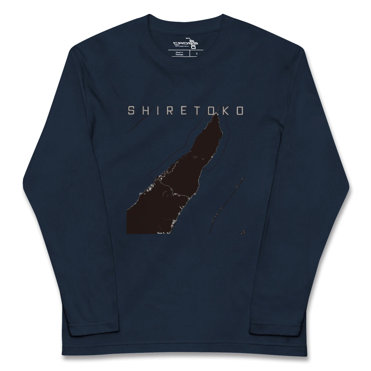 【知床(北海道)】地図柄ロングスリーブTシャツ