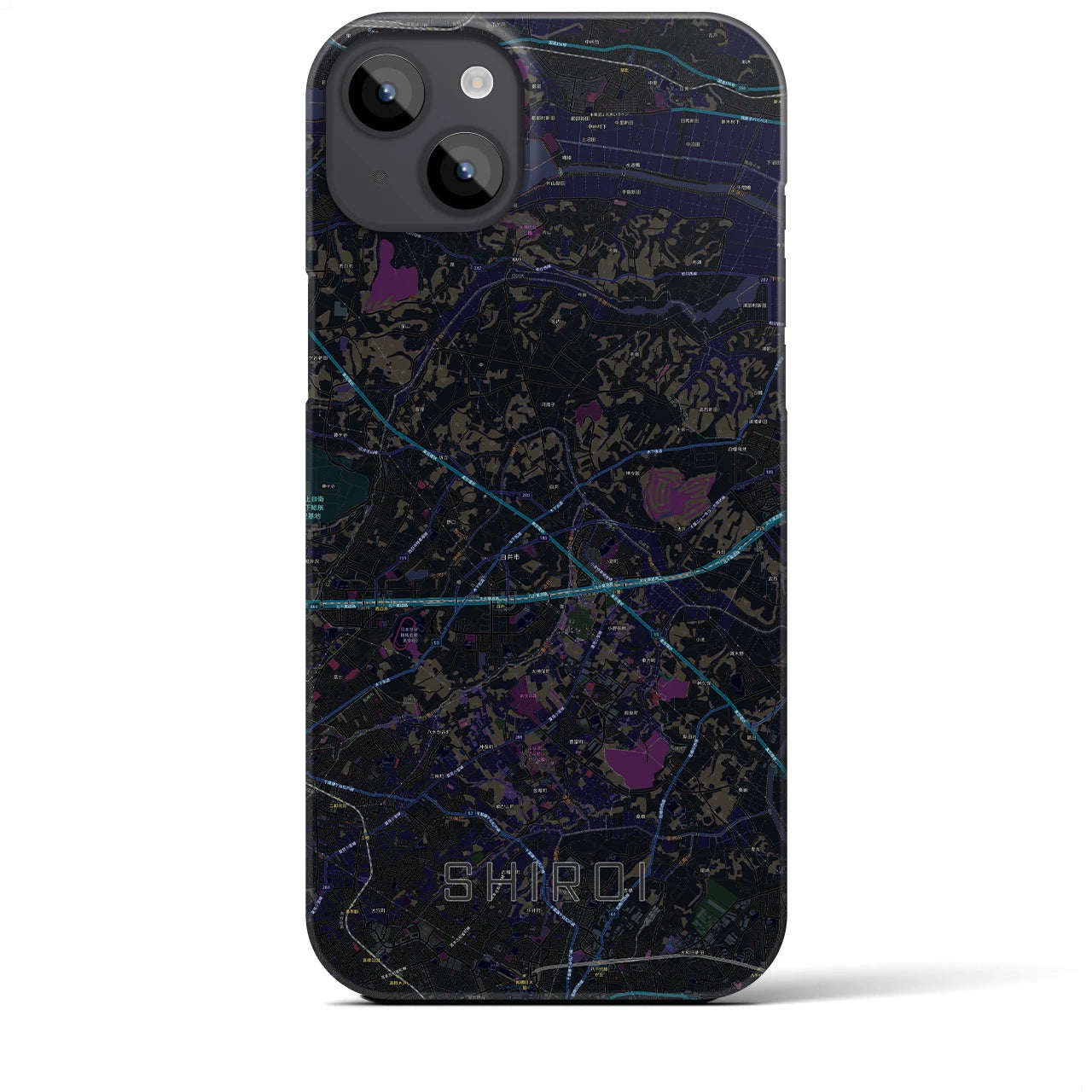【白井(千葉県)】地図柄iPhoneケース(バックカバータイプ)