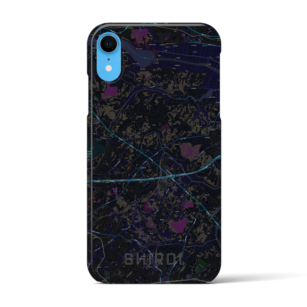 【白井(千葉県)】地図柄iPhoneケース(バックカバータイプ)