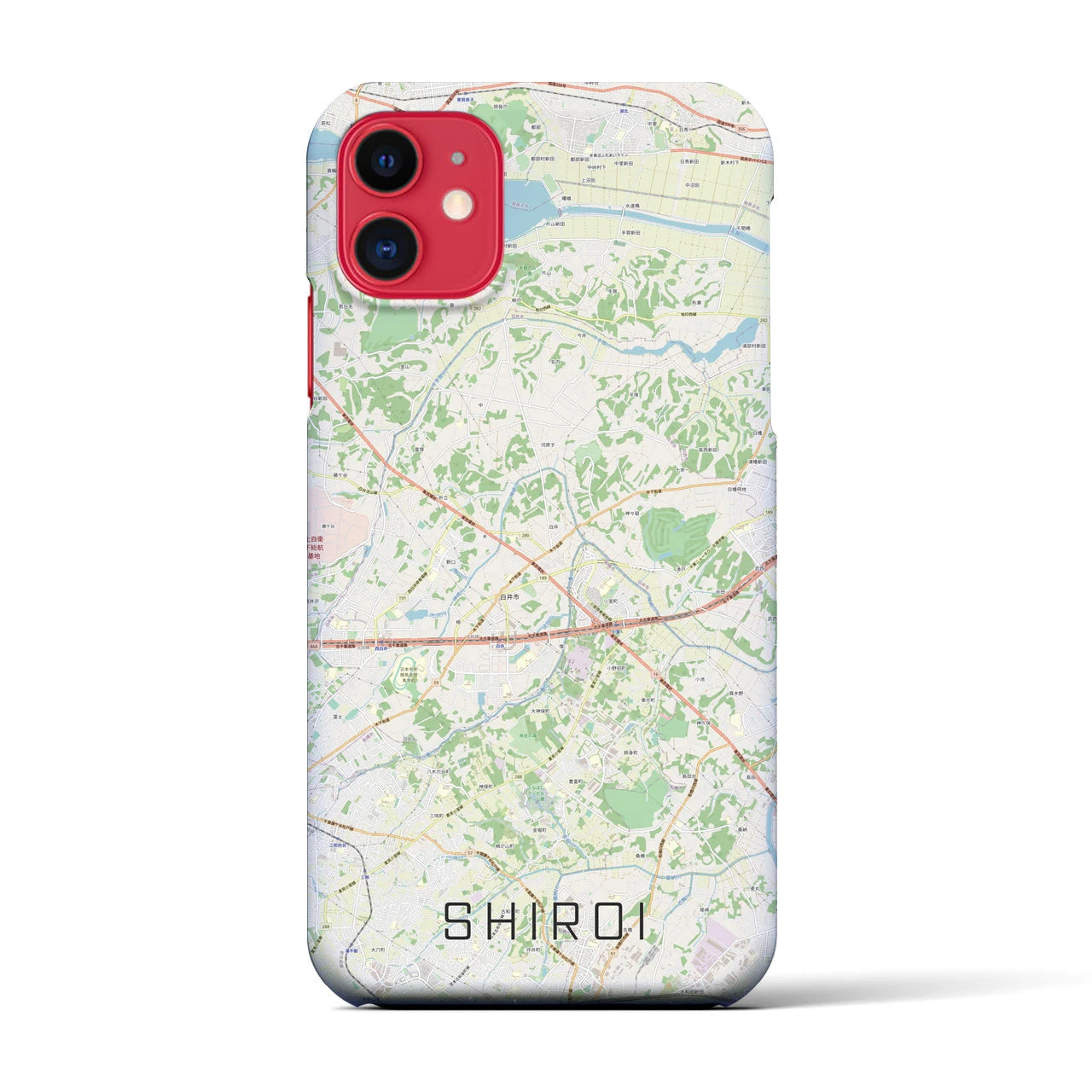 【白井(千葉県)】地図柄iPhoneケース(バックカバータイプ)
