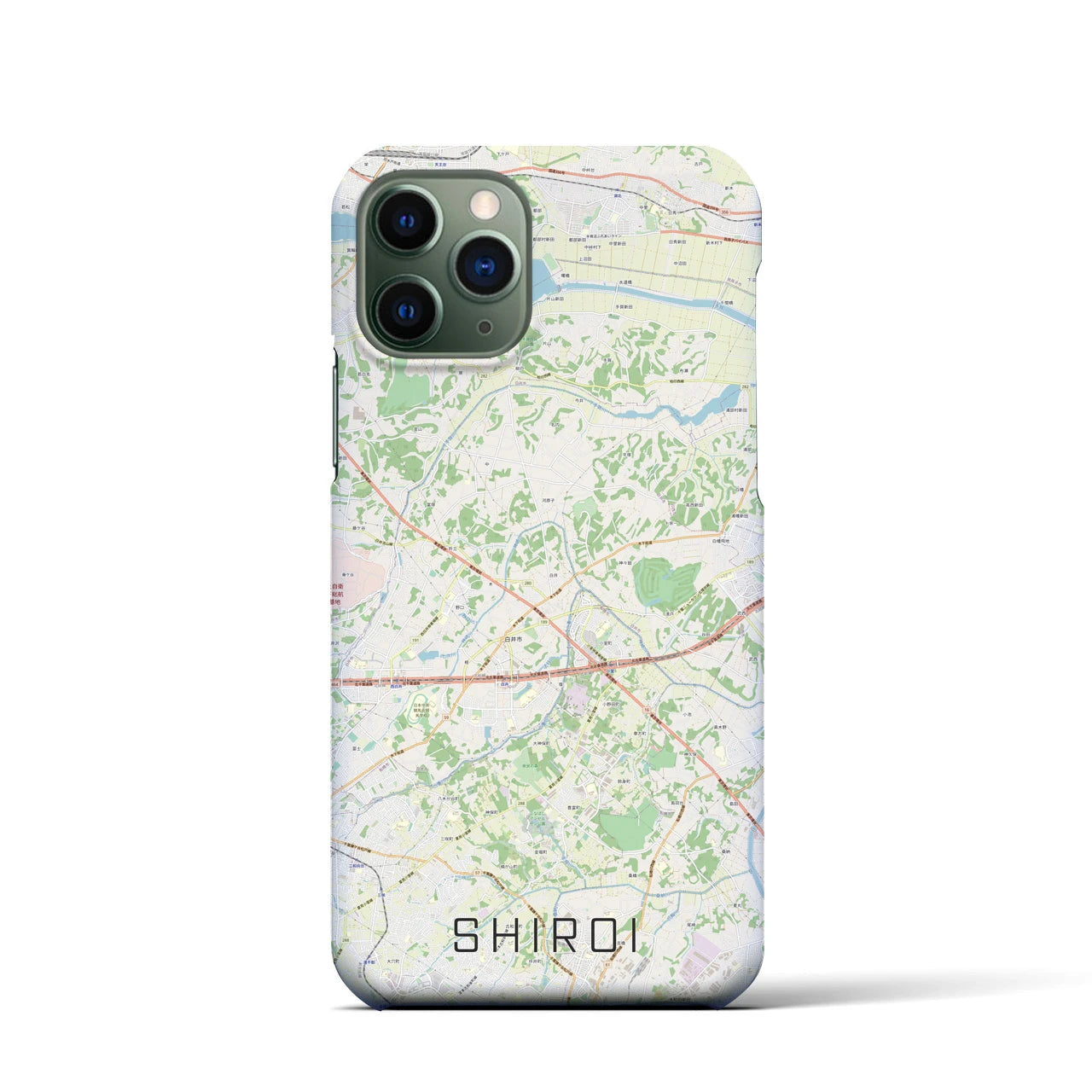 【白井(千葉県)】地図柄iPhoneケース(バックカバータイプ)