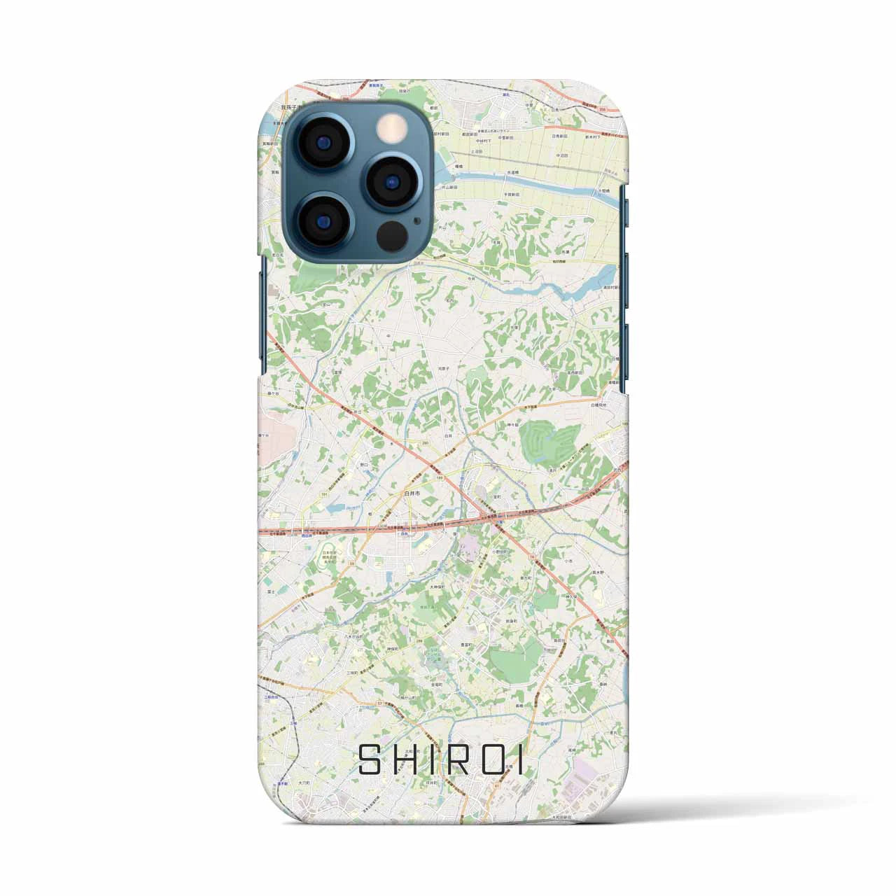 【白井(千葉県)】地図柄iPhoneケース(バックカバータイプ)