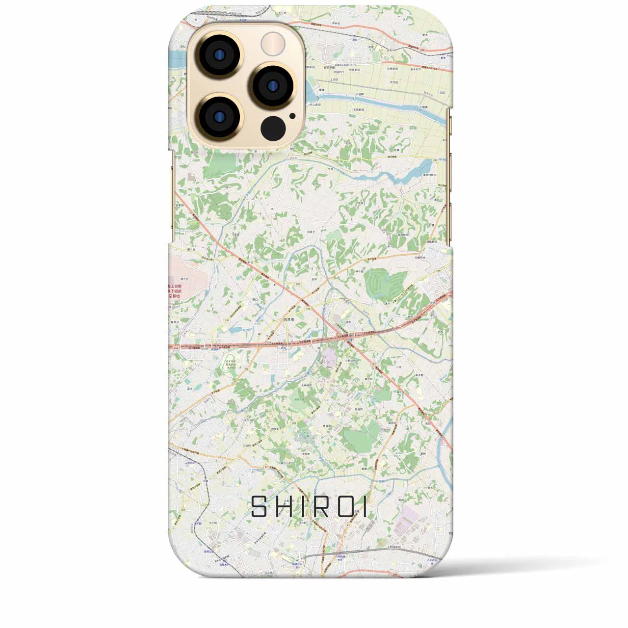 【白井(千葉県)】地図柄iPhoneケース(バックカバータイプ)