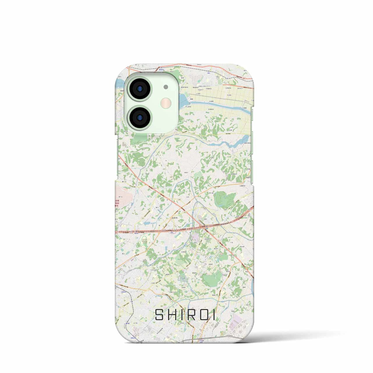 【白井(千葉県)】地図柄iPhoneケース(バックカバータイプ)