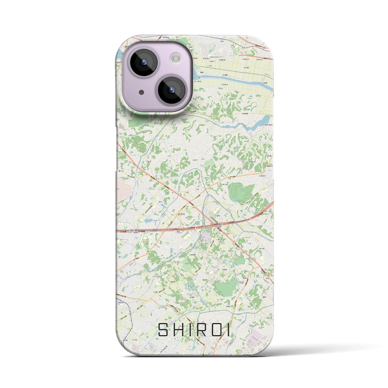 【白井(千葉県)】地図柄iPhoneケース(バックカバータイプ)