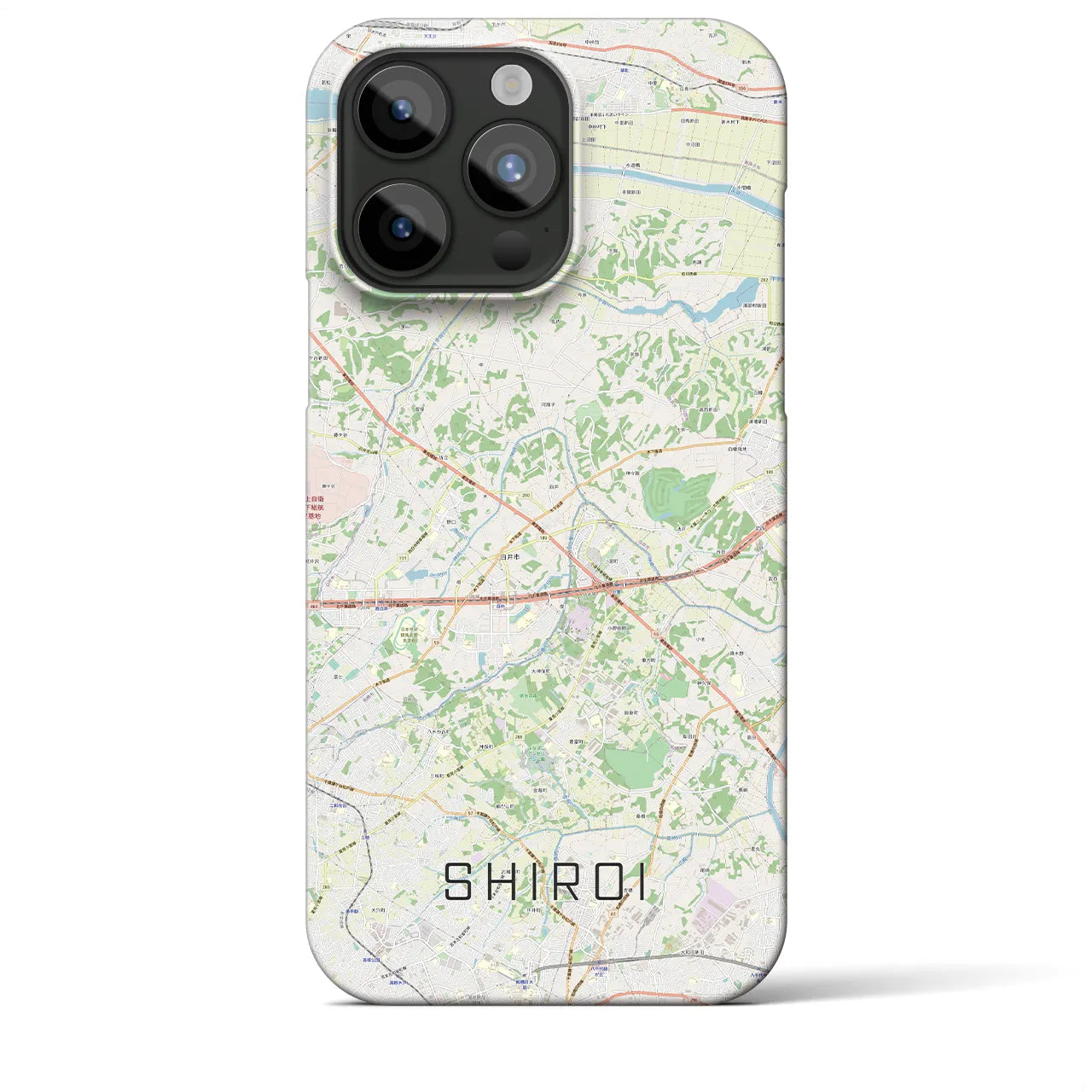 【白井(千葉県)】地図柄iPhoneケース(バックカバータイプ)