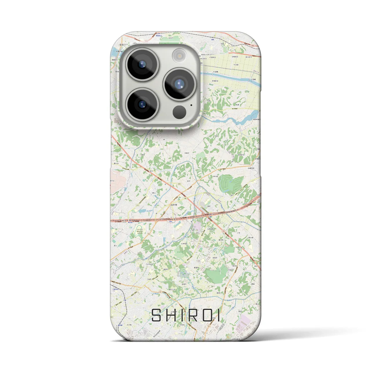 【白井(千葉県)】地図柄iPhoneケース(バックカバータイプ)