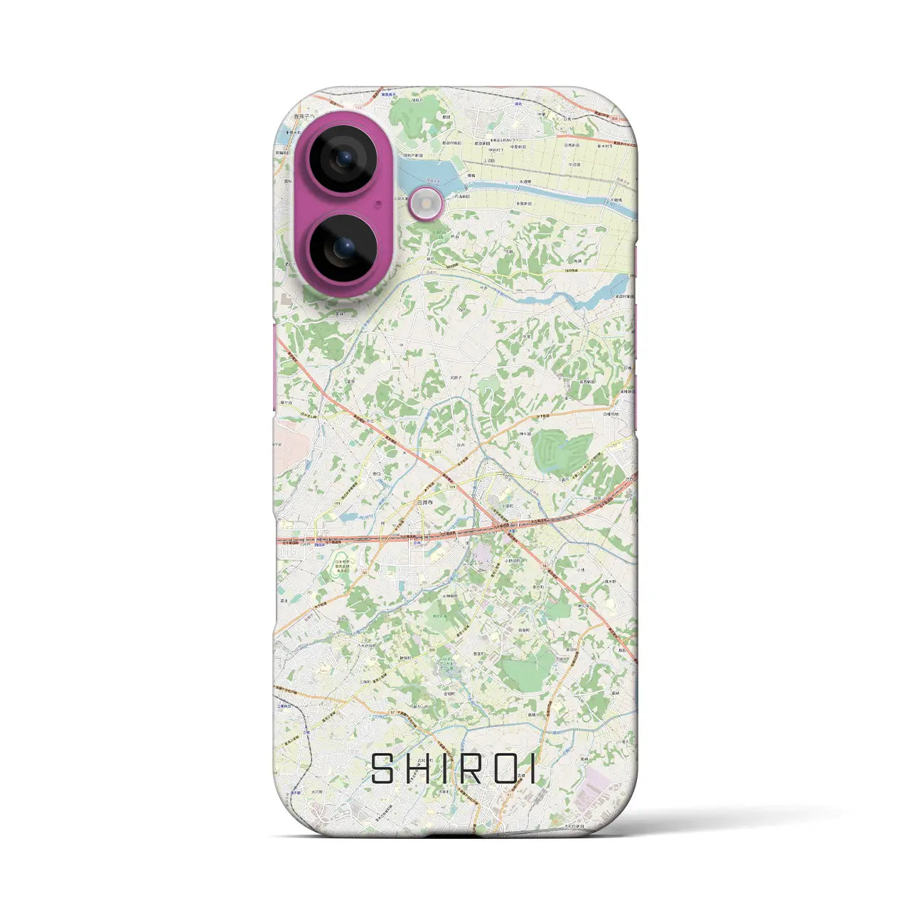 【白井(千葉県)】地図柄iPhoneケース(バックカバータイプ)