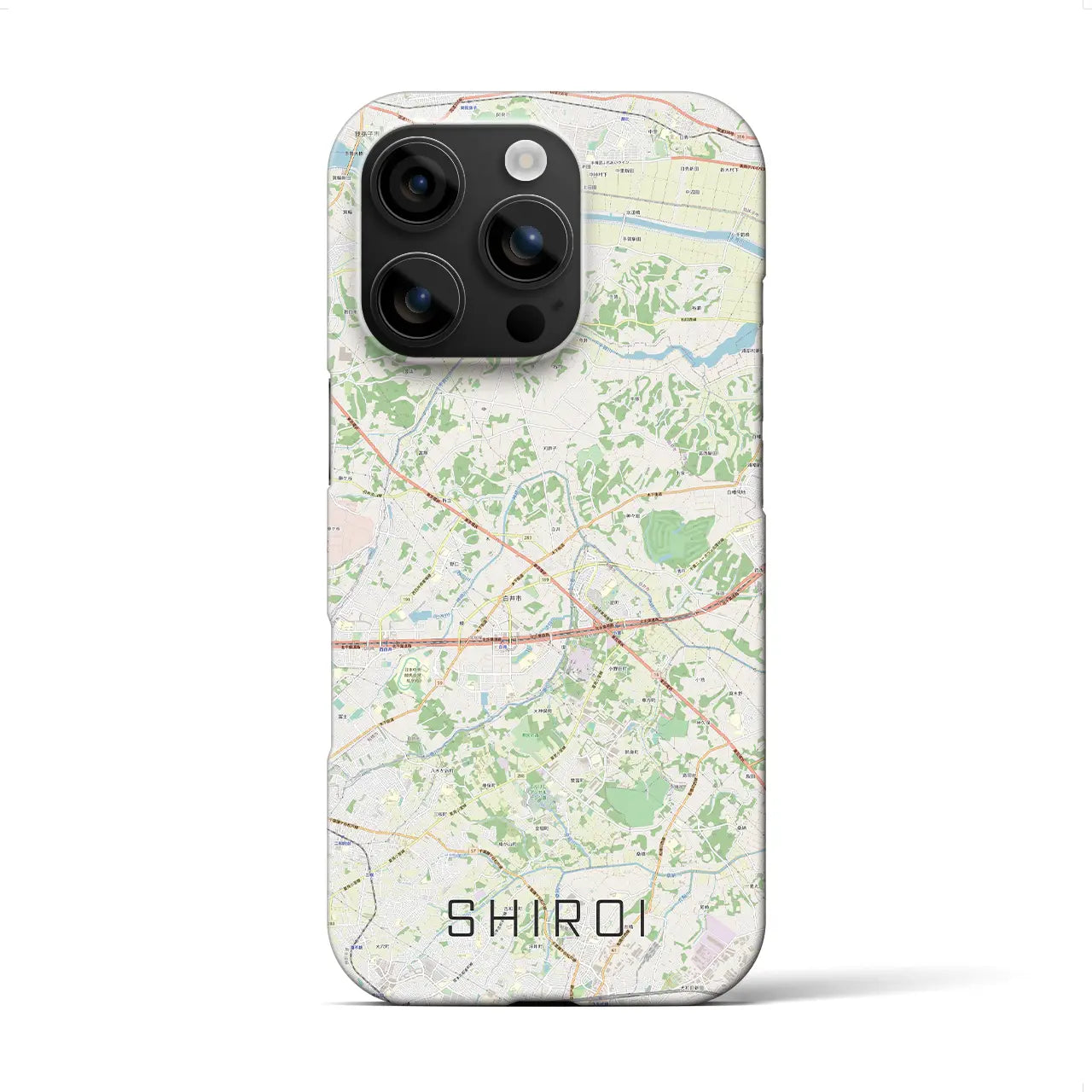 【白井(千葉県)】地図柄iPhoneケース(バックカバータイプ)