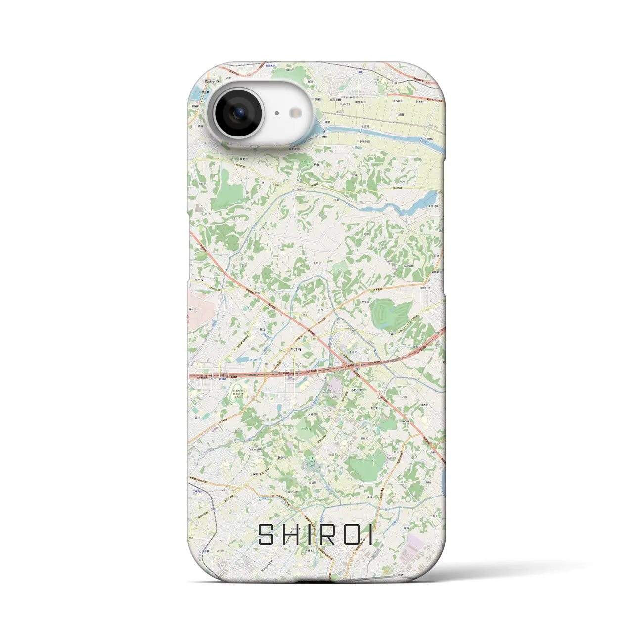 【白井(千葉県)】地図柄iPhoneケース(バックカバータイプ)
