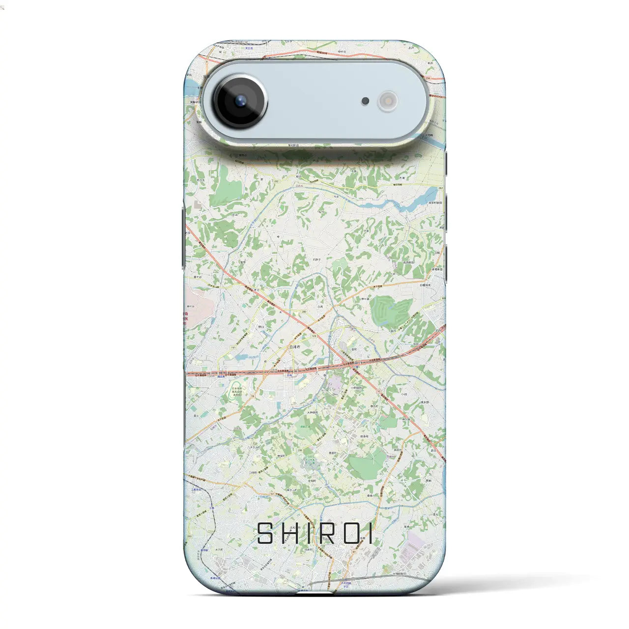 【白井(千葉県)】地図柄iPhoneケース(バックカバータイプ)ナチュラル・iPhone 17 Pro Max 用