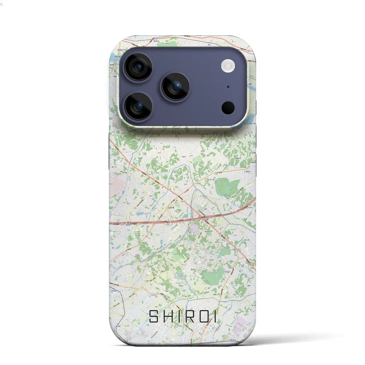 【白井(千葉県)】地図柄iPhoneケース(バックカバータイプ)