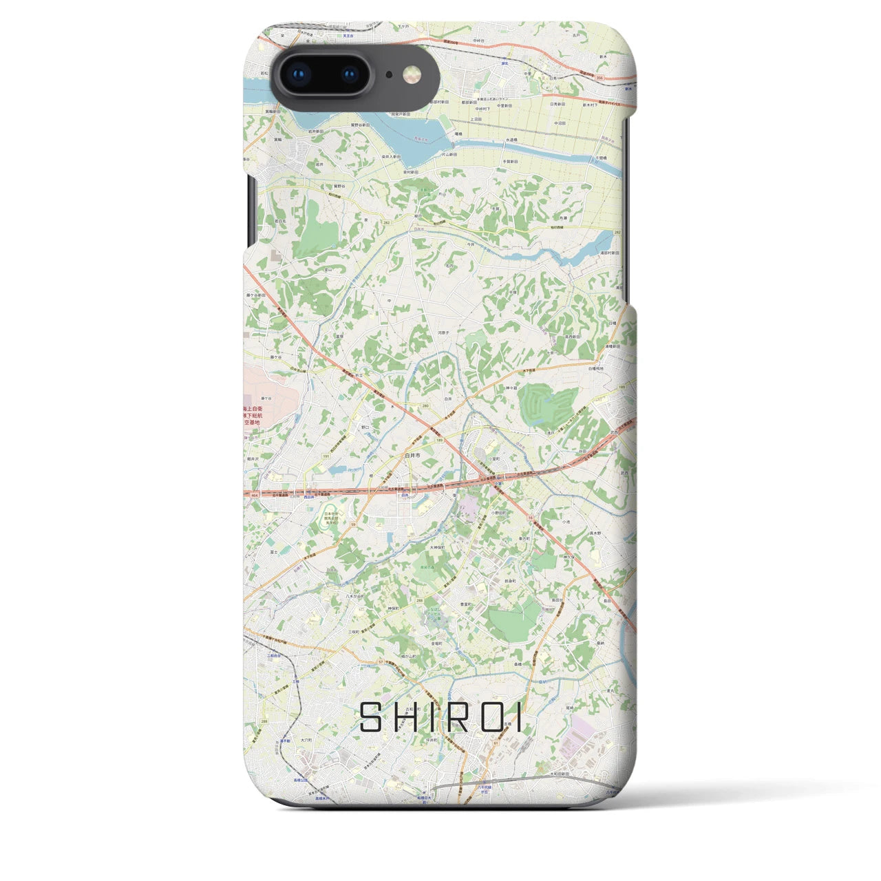 【白井(千葉県)】地図柄iPhoneケース(バックカバータイプ)