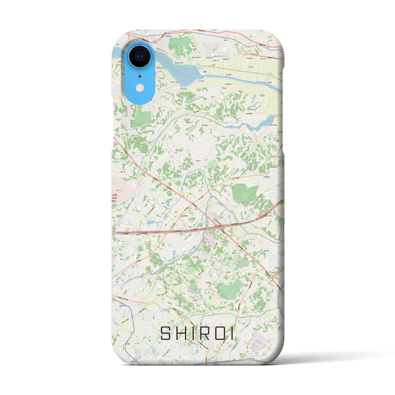 【白井(千葉県)】地図柄iPhoneケース(バックカバータイプ)