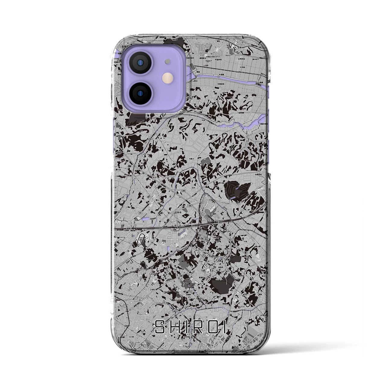 【白井(千葉県)】地図柄iPhoneケース(クリアタイプ)