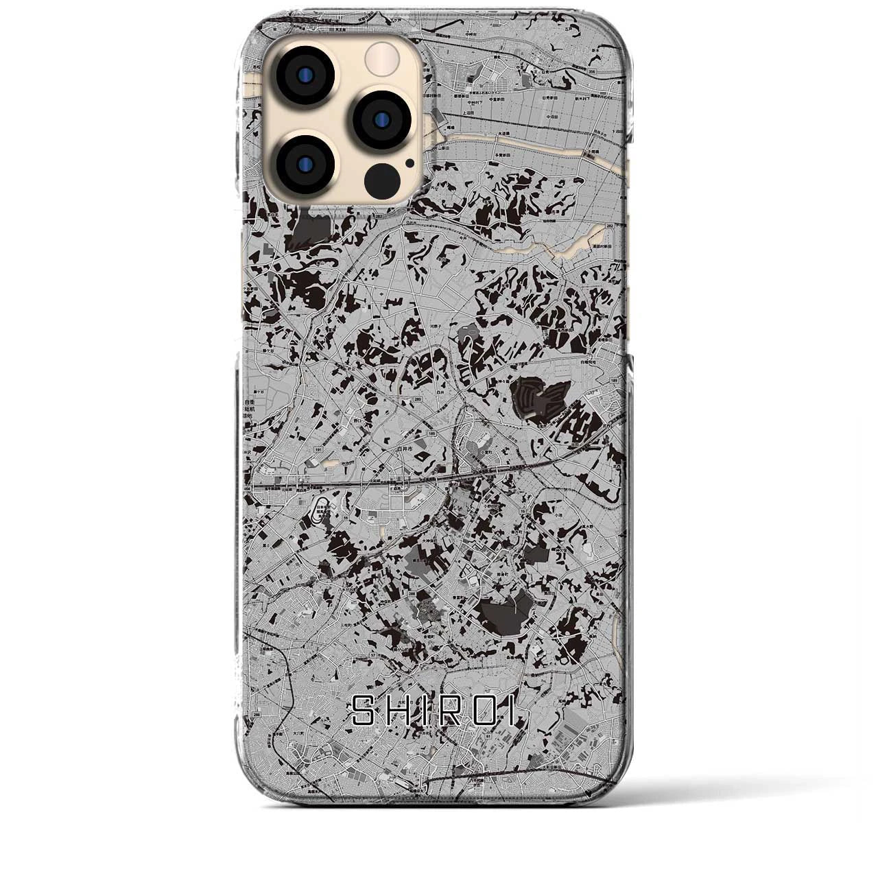 【白井(千葉県)】地図柄iPhoneケース(クリアタイプ)