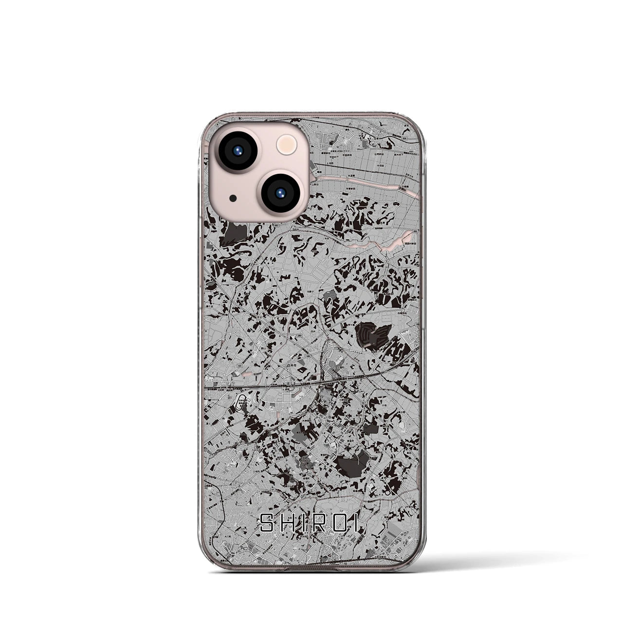 【白井(千葉県)】地図柄iPhoneケース(クリアタイプ)