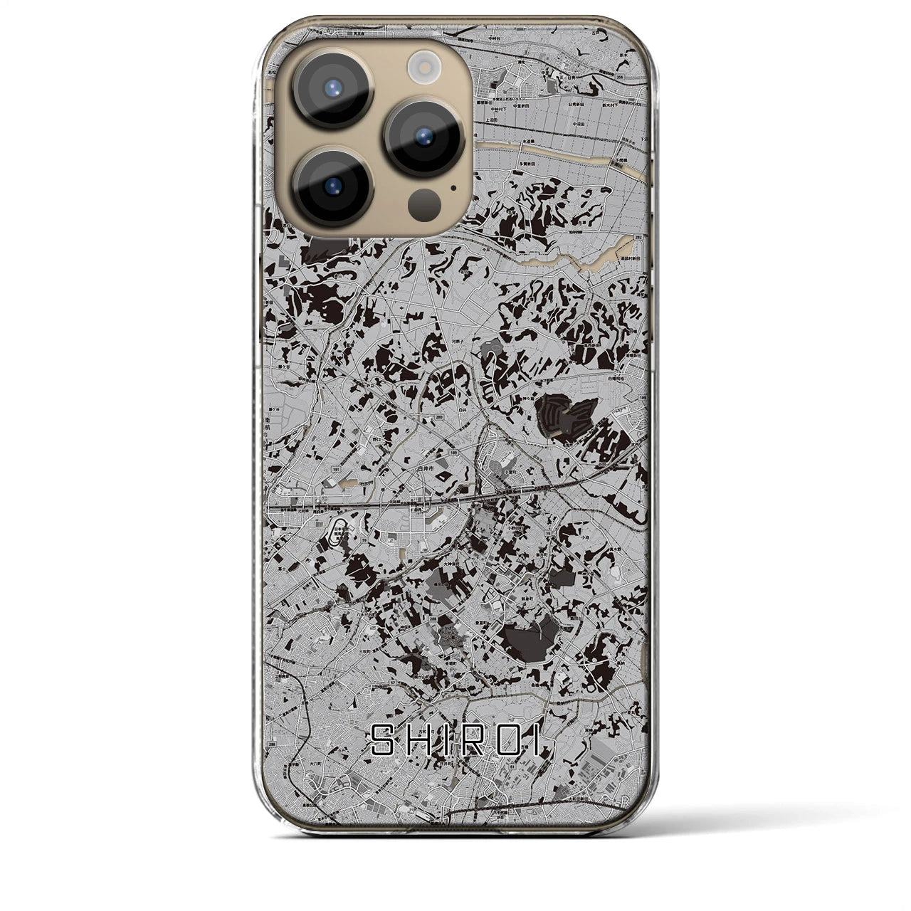 【白井(千葉県)】地図柄iPhoneケース(クリアタイプ)