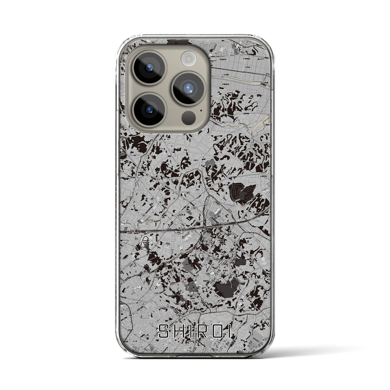 【白井(千葉県)】地図柄iPhoneケース(クリアタイプ)