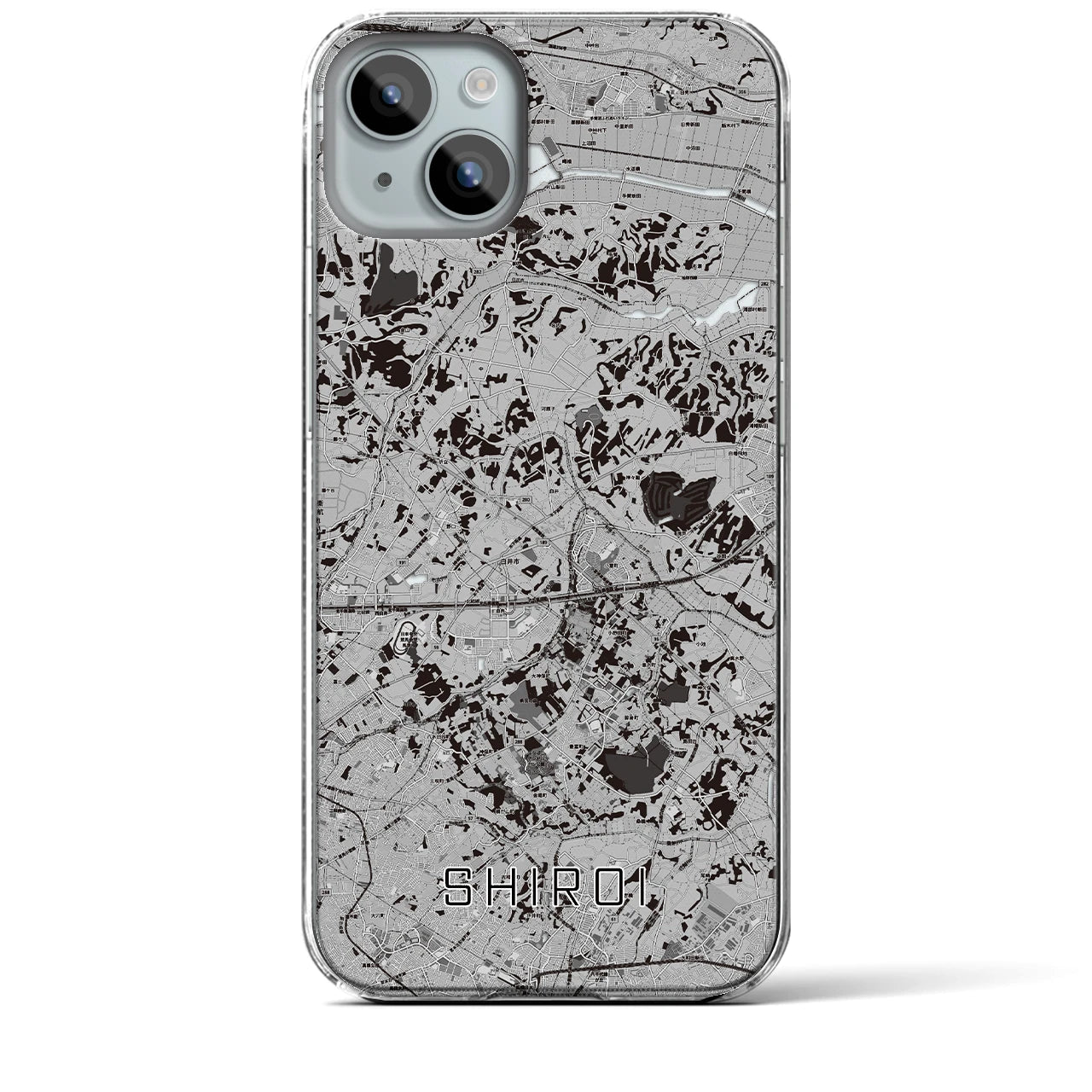 【白井(千葉県)】地図柄iPhoneケース(クリアタイプ)