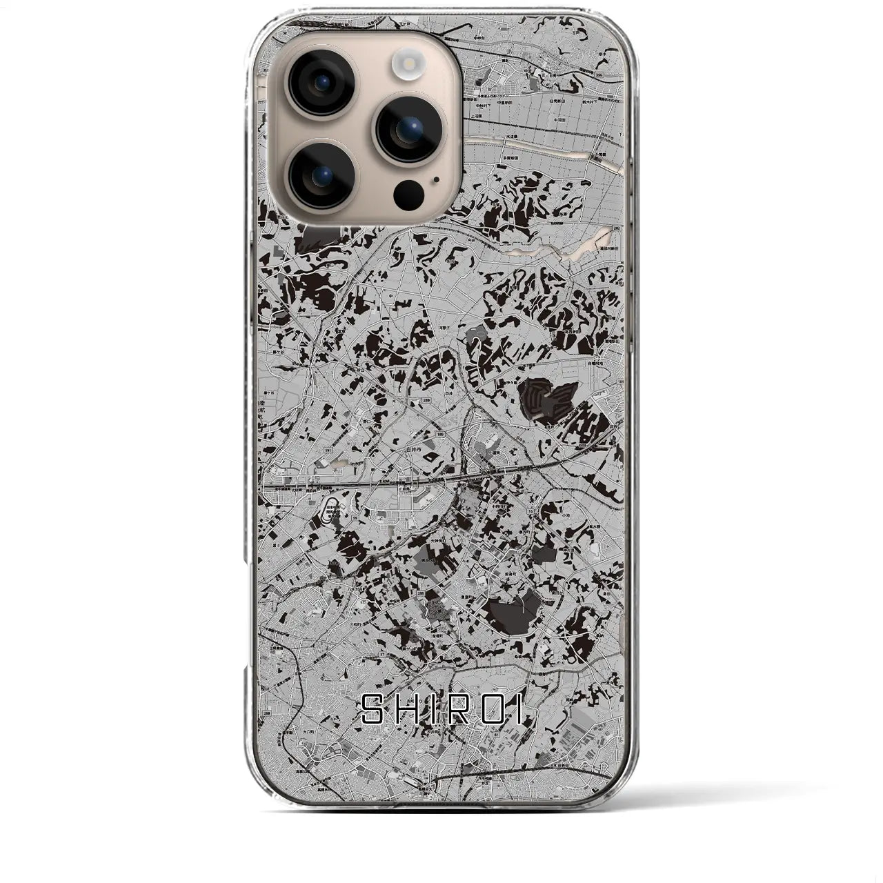 【白井(千葉県)】地図柄iPhoneケース(クリアタイプ)