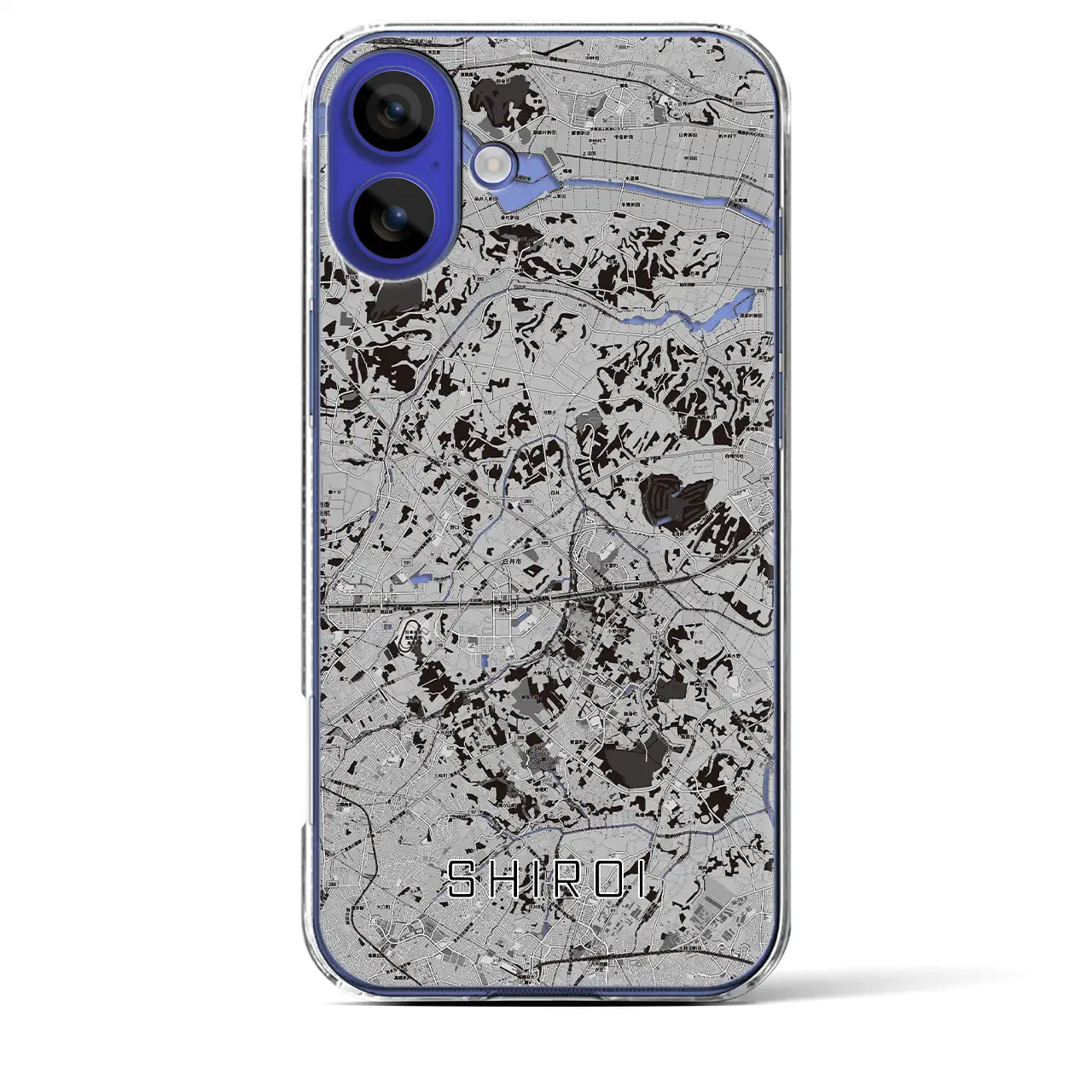 【白井(千葉県)】地図柄iPhoneケース(クリアタイプ)