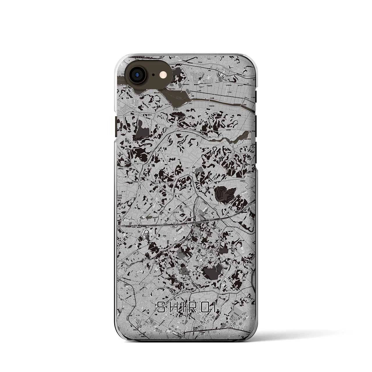 【白井(千葉県)】地図柄iPhoneケース(クリアタイプ)